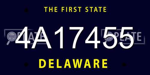 4A17455 Delaware License Plate