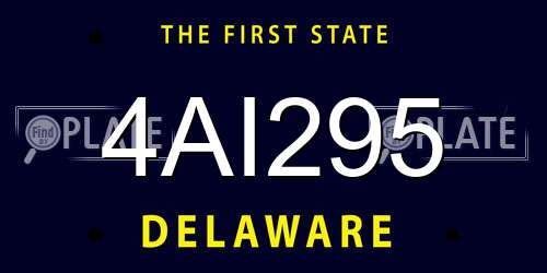 4AI295 Delaware License Plate