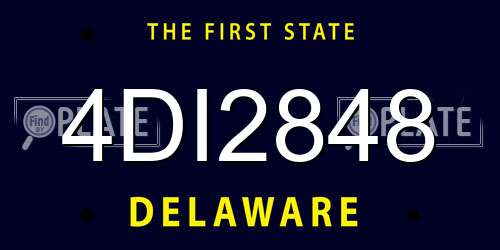 4DI2848 Delaware License Plate