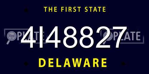4I48827 Delaware License Plate