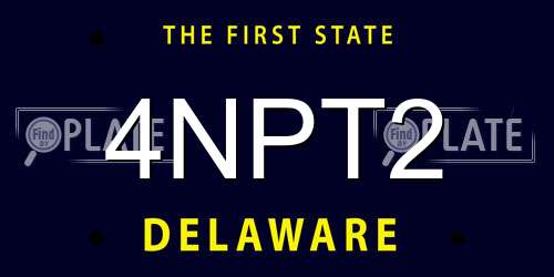 4NPT2 Delaware License Plate