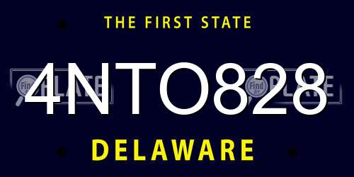 4NTO828 Delaware License Plate
