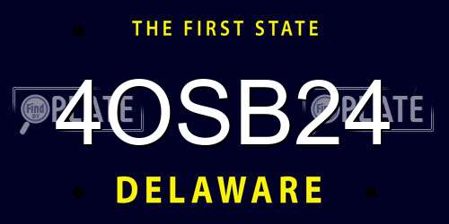 4OSB24 Delaware License Plate