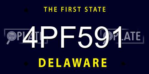 4PF591 Delaware License Plate