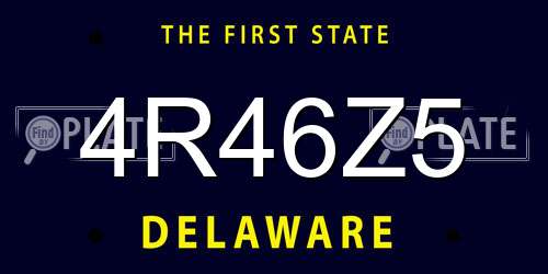 4R46Z5 Delaware License Plate