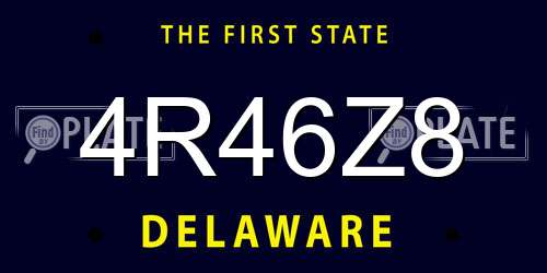 4R46Z8 Delaware License Plate