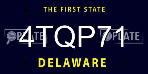 4TQP71 Delaware License Plate