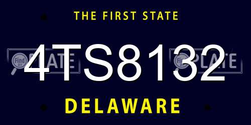 4TS8132 Delaware License Plate
