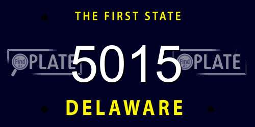 5015 Delaware License Plate