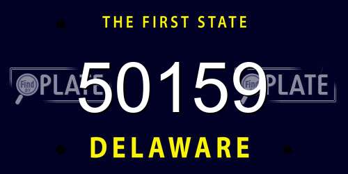 50159 Delaware License Plate