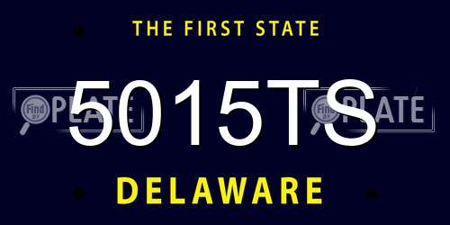 5015TS Delaware License Plate