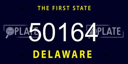 50164 Delaware License Plate