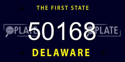 50168 Delaware License Plate
