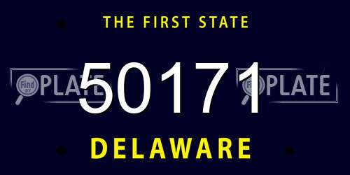 50171 Delaware License Plate