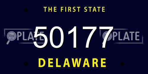 50177 Delaware License Plate