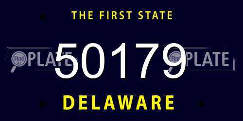 50179 Delaware License Plate