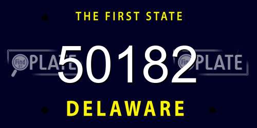 50182 Delaware License Plate