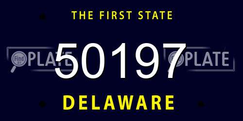50197 Delaware License Plate