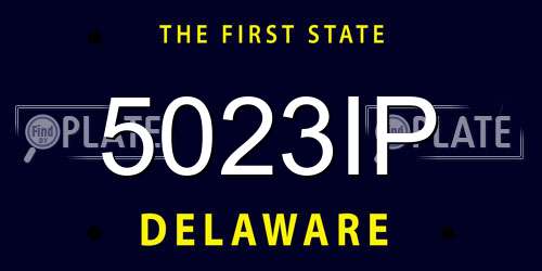 5023IP Delaware License Plate