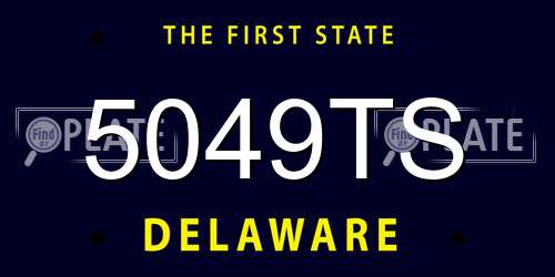 5049TS Delaware License Plate