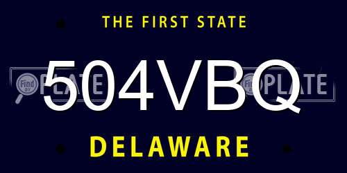 504VBQ Delaware License Plate