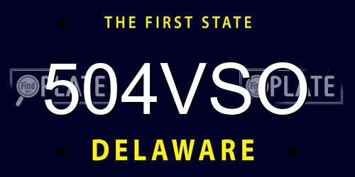 504VSO Delaware License Plate