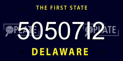 50507I2 Delaware License Plate