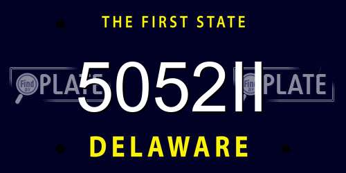 5052II Delaware License Plate