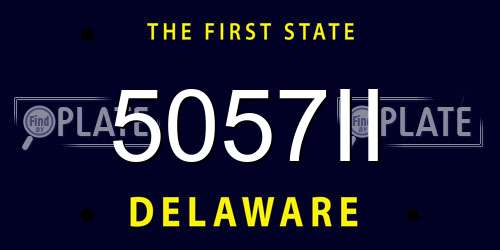 5057II Delaware License Plate