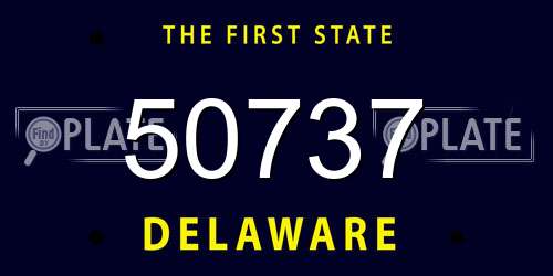 50737 Delaware License Plate