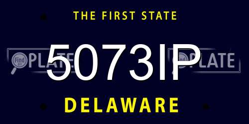 5073IP Delaware License Plate