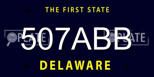 507ABB Delaware License Plate