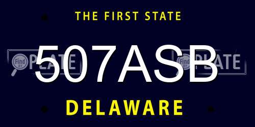 507ASB Delaware License Plate