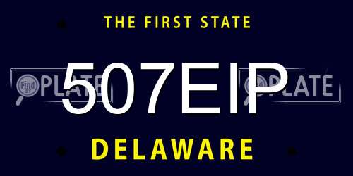 507EIP Delaware License Plate