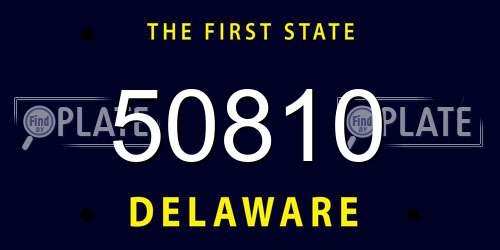 50810 Delaware License Plate