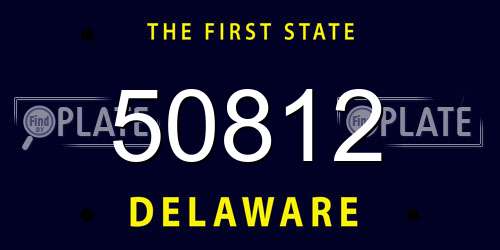 50812 Delaware License Plate