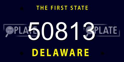 50813 Delaware License Plate