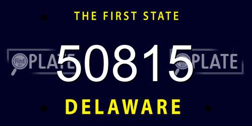 50815 Delaware License Plate