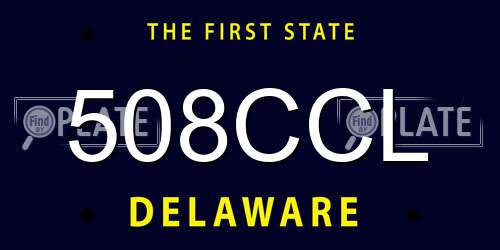 508CCL Delaware License Plate