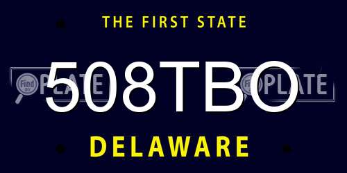 508TBO Delaware License Plate