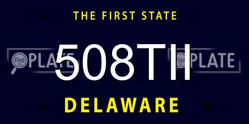508TII Delaware License Plate
