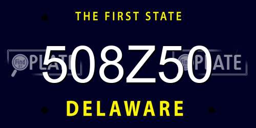 508Z50 Delaware License Plate