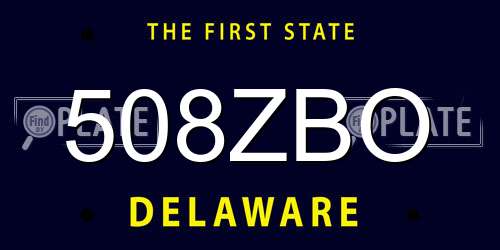508ZBO Delaware License Plate