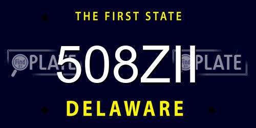 508ZII Delaware License Plate