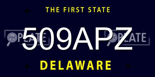 509APZ Delaware License Plate