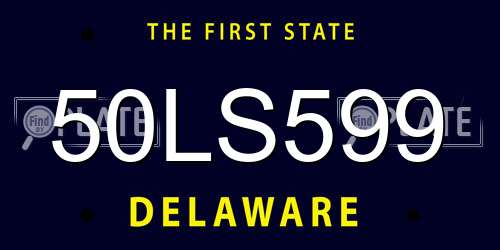50LS599 Delaware License Plate