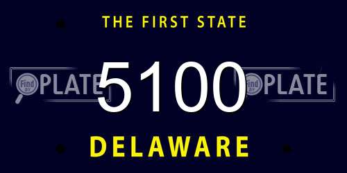 5100 Delaware License Plate