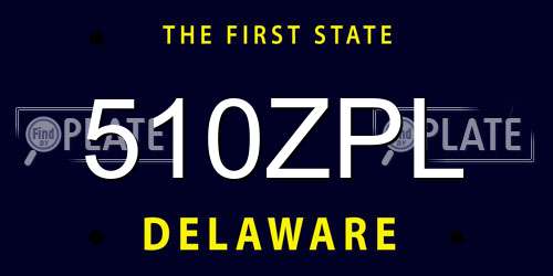 510ZPL Delaware License Plate