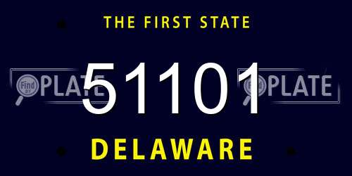 51101 Delaware License Plate
