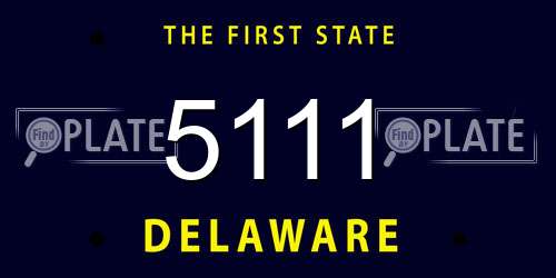 5111 Delaware License Plate